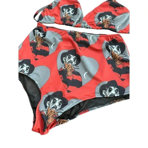 Eye Candy Freddy Krueger Triangle Bikini Top & Bottoms Set - Picture 2 of 6